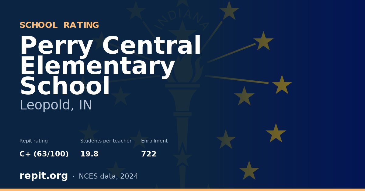 Perry Central Elementary School, Leopold, IN — Repit school rating C+ (63/100)