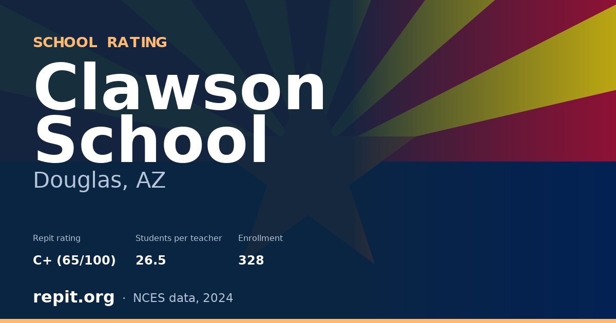 Clawson School, Douglas, AZ — Repit school rating C+ (65/100)