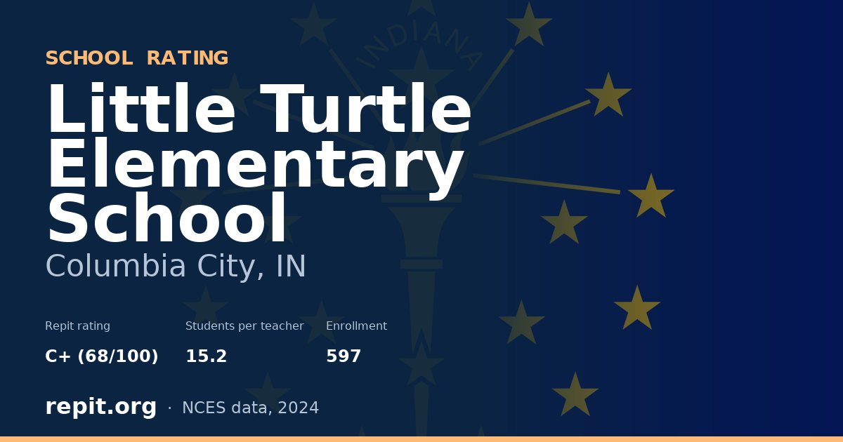Little Turtle Elementary School, Columbia City, IN — Repit school rating C+ (68/100)