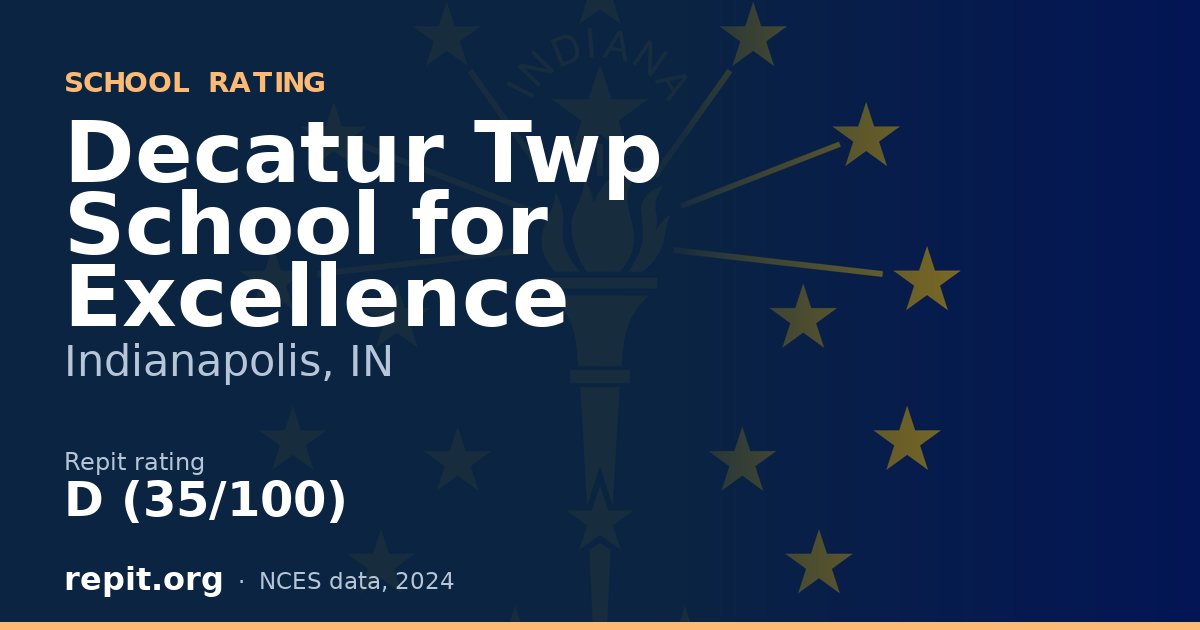 Decatur Twp School for Excellence, Indianapolis, IN — Repit school rating D (35/100)