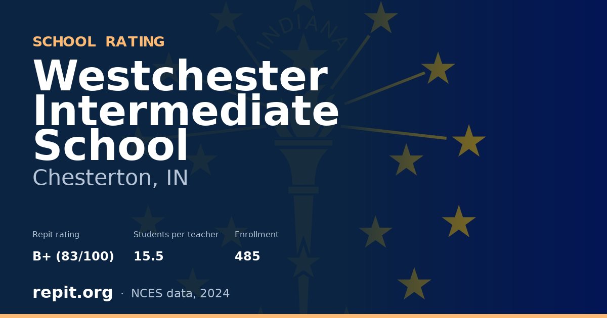 Westchester Intermediate School, Chesterton, IN — Repit school rating B+ (83/100)