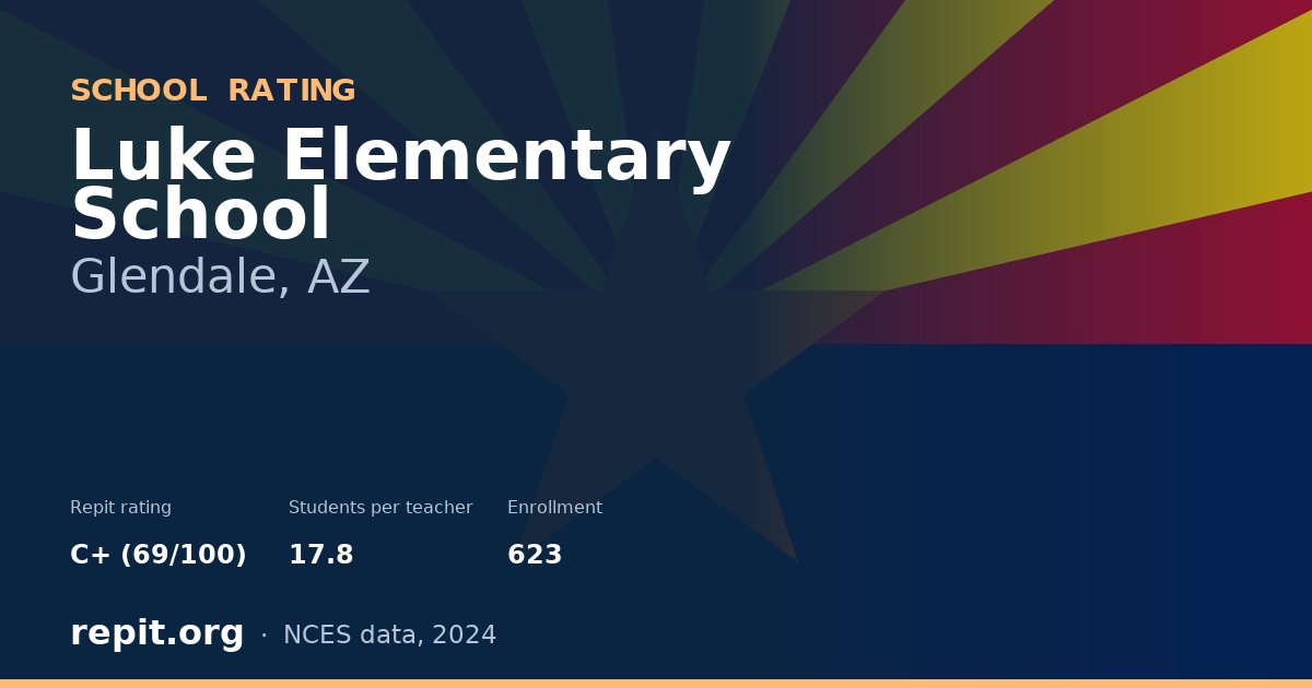 Luke Elementary School, Glendale, AZ — Repit school rating C+ (69/100)