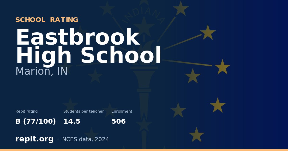 Eastbrook High School, Marion, IN — Repit school rating B (77/100)
