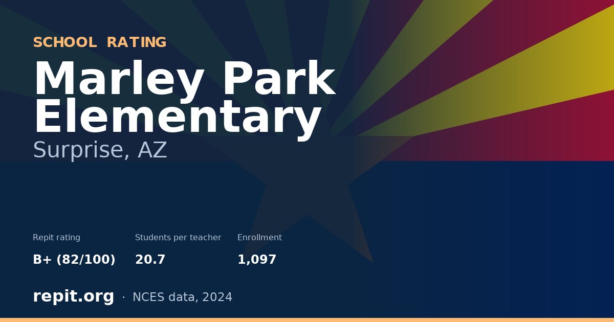 Marley Park Elementary, Surprise, AZ — Repit school rating B+ (82/100)
