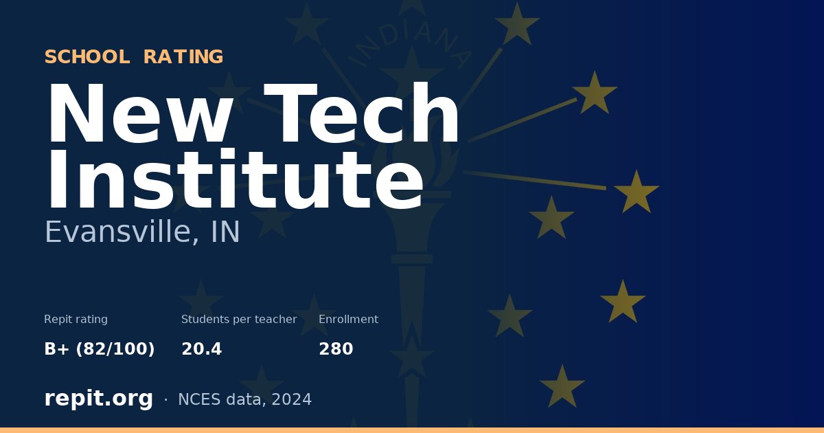 New Tech Institute, Evansville, IN — Repit school rating B+ (82/100)