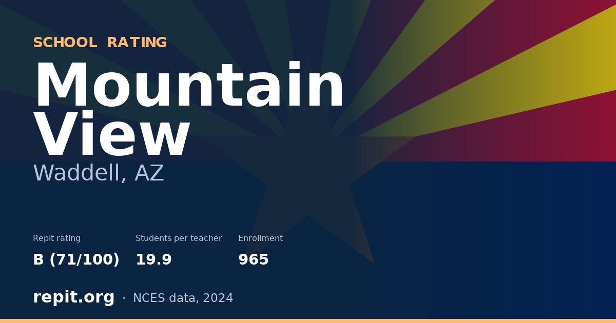 Mountain View, Waddell, AZ — Repit school rating B (71/100)