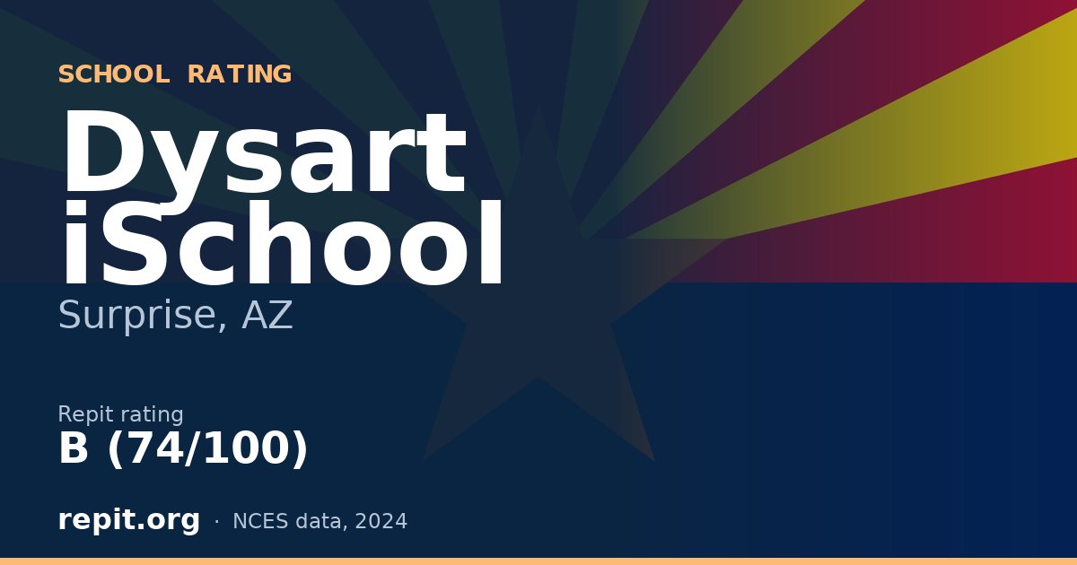 Dysart iSchool, Surprise, AZ — Repit school rating B (74/100)