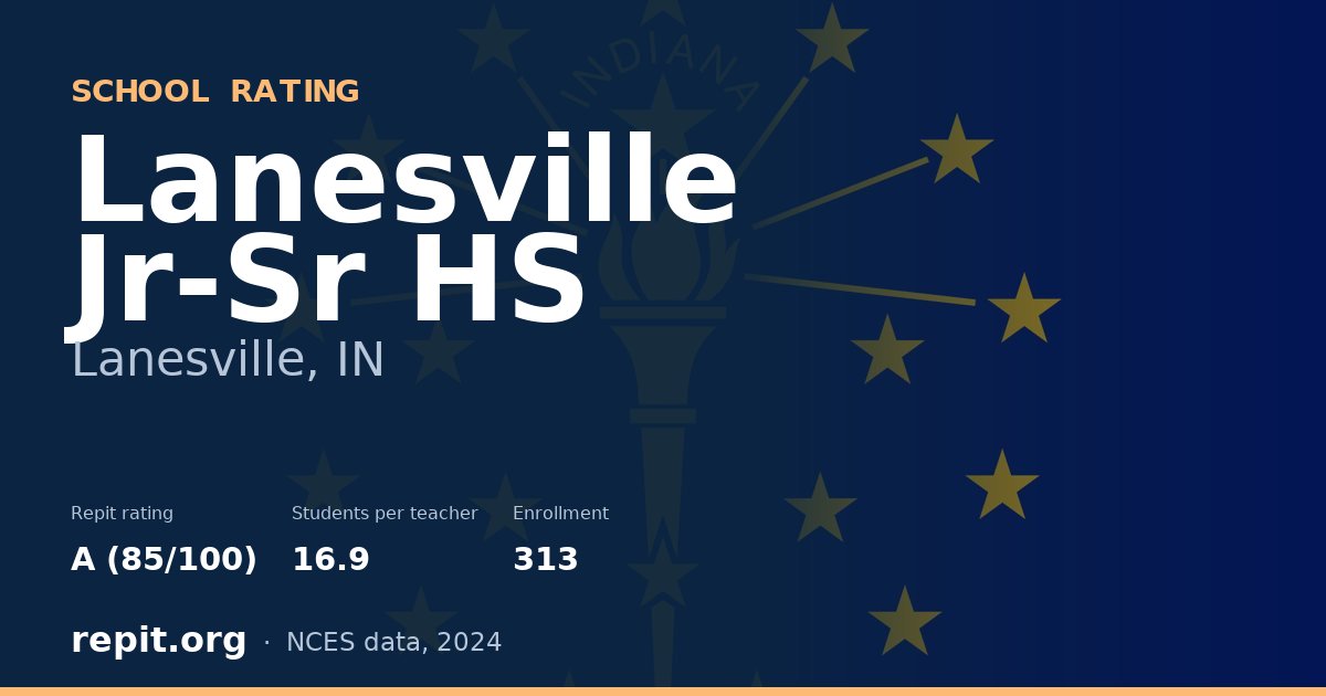 Lanesville Jr-Sr HS, Lanesville, IN — Repit school rating A (85/100)
