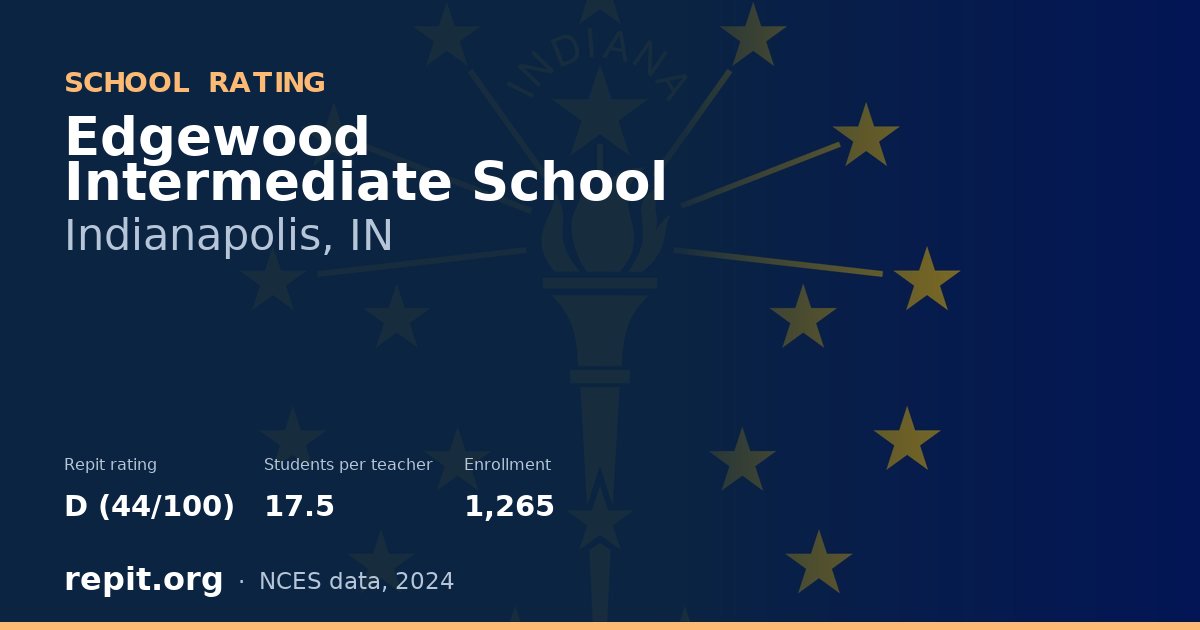 Edgewood Intermediate School, Indianapolis, IN — Repit school rating D (44/100)
