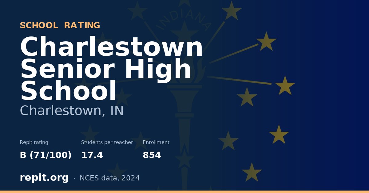 Charlestown Senior High School, Charlestown, IN — Repit school rating B (71/100)