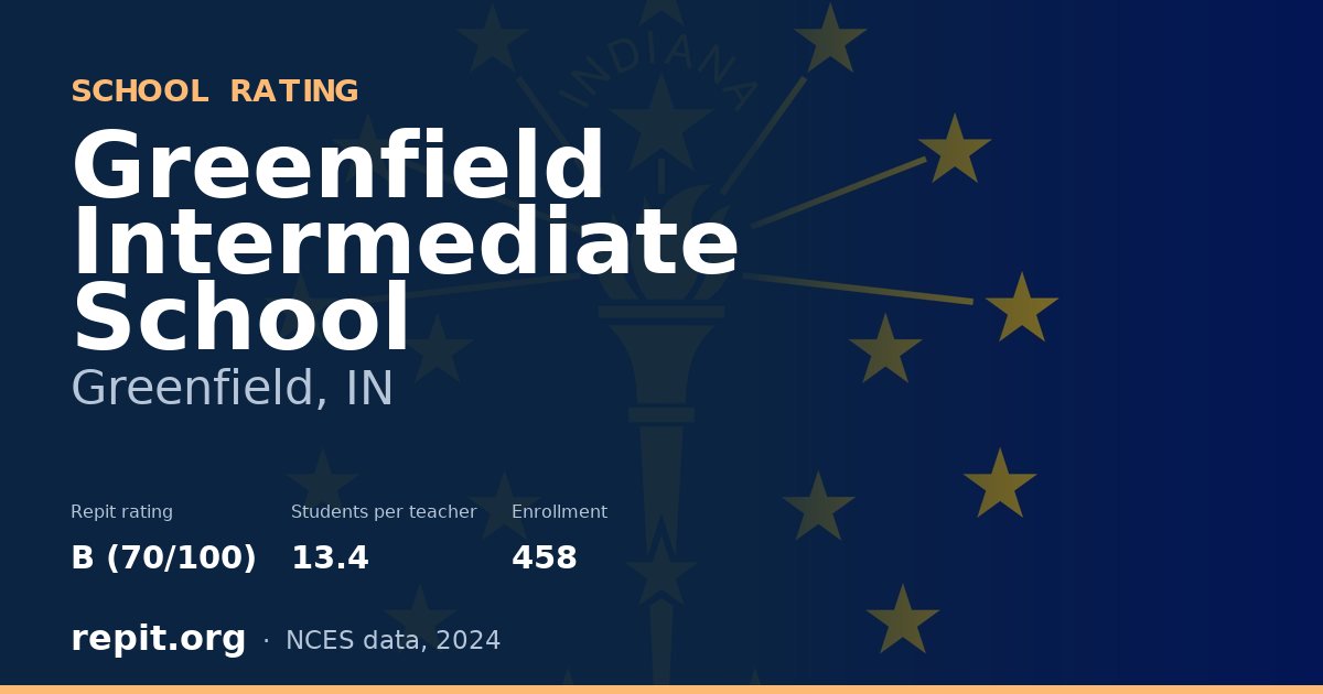 Greenfield Intermediate School, Greenfield, IN — Repit school rating B (70/100)