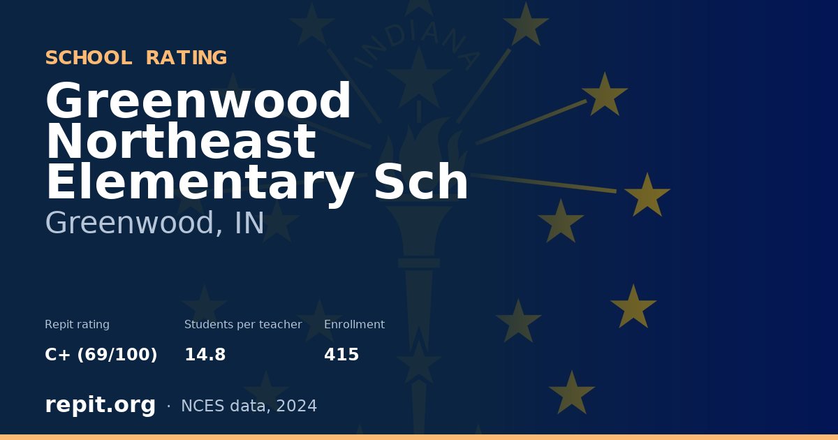 Greenwood Northeast Elementary Sch, Greenwood, IN — Repit school rating C+ (69/100)