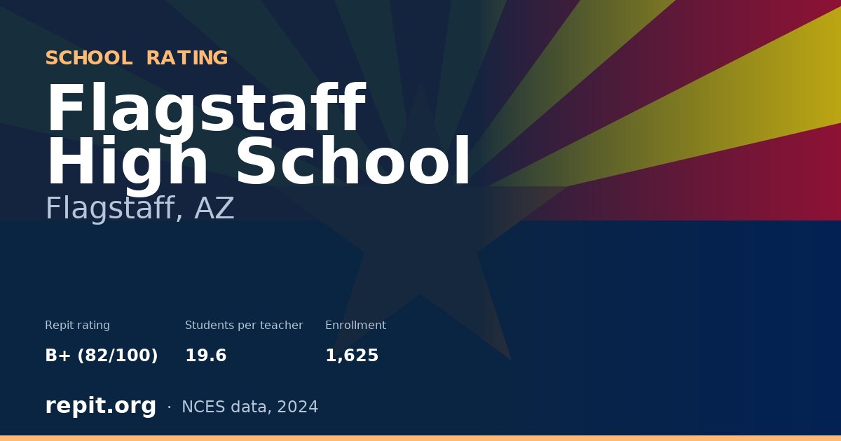 Flagstaff High School, Flagstaff, AZ — Repit school rating B+ (82/100)