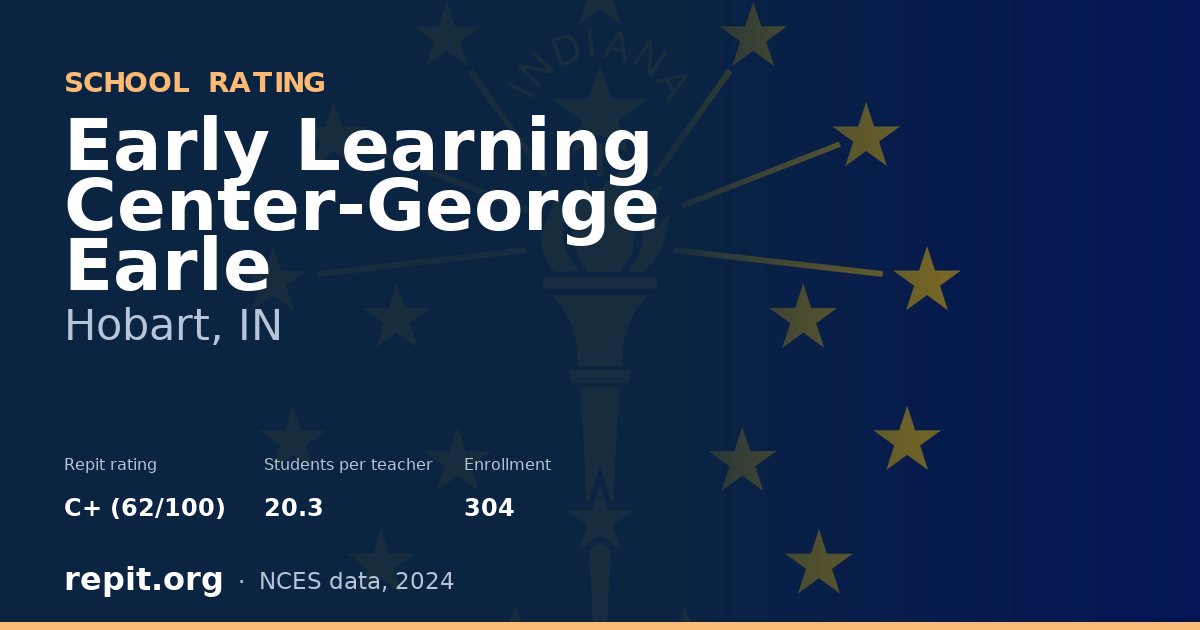 Early Learning Center-George Earle, Hobart, IN — Repit school rating C+ (62/100)
