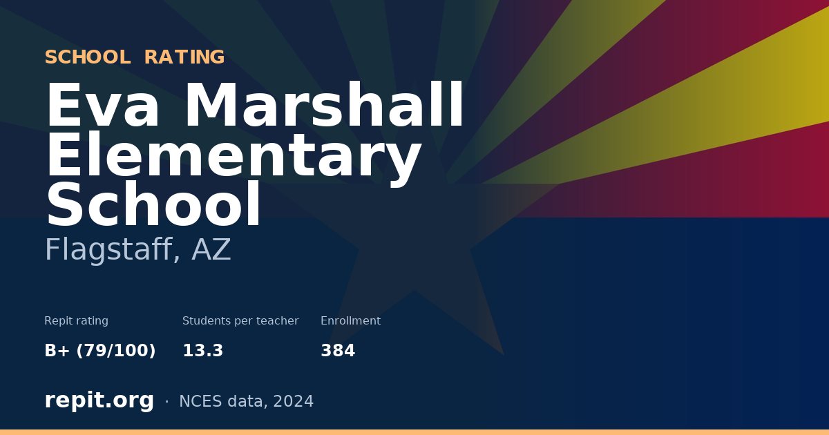 Eva Marshall Elementary School, Flagstaff, AZ — Repit school rating B+ (79/100)