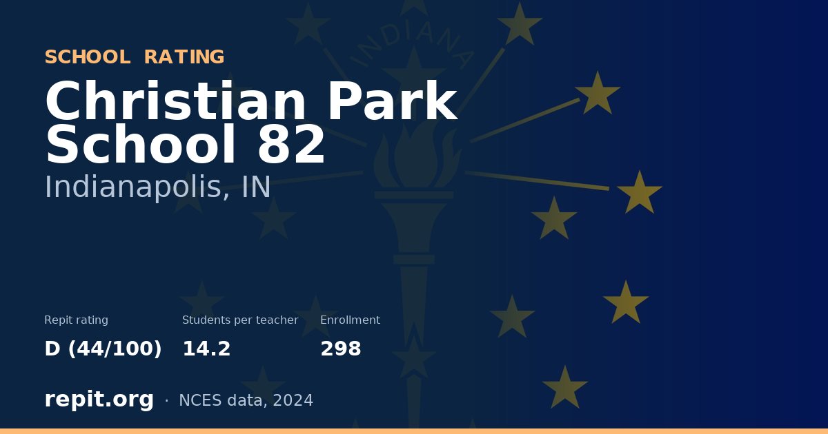 Christian Park School 82, Indianapolis, IN — Repit school rating D (44/100)