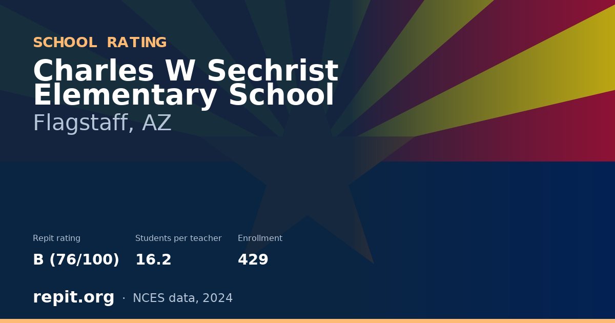 Charles W Sechrist Elementary School, Flagstaff, AZ — Repit school rating B (76/100)