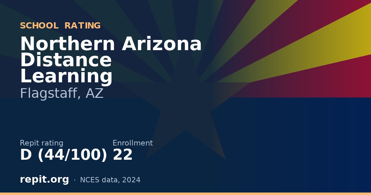 Northern Arizona Distance Learning, Flagstaff, AZ — Repit school rating D (44/100)