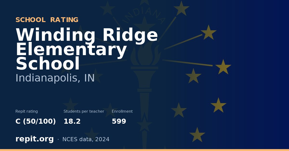 Winding Ridge Elementary School, Indianapolis, IN — Repit school rating C (50/100)