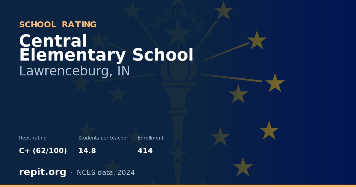 Central Elementary School, Lawrenceburg, IN — Repit school rating C+ (62/100)