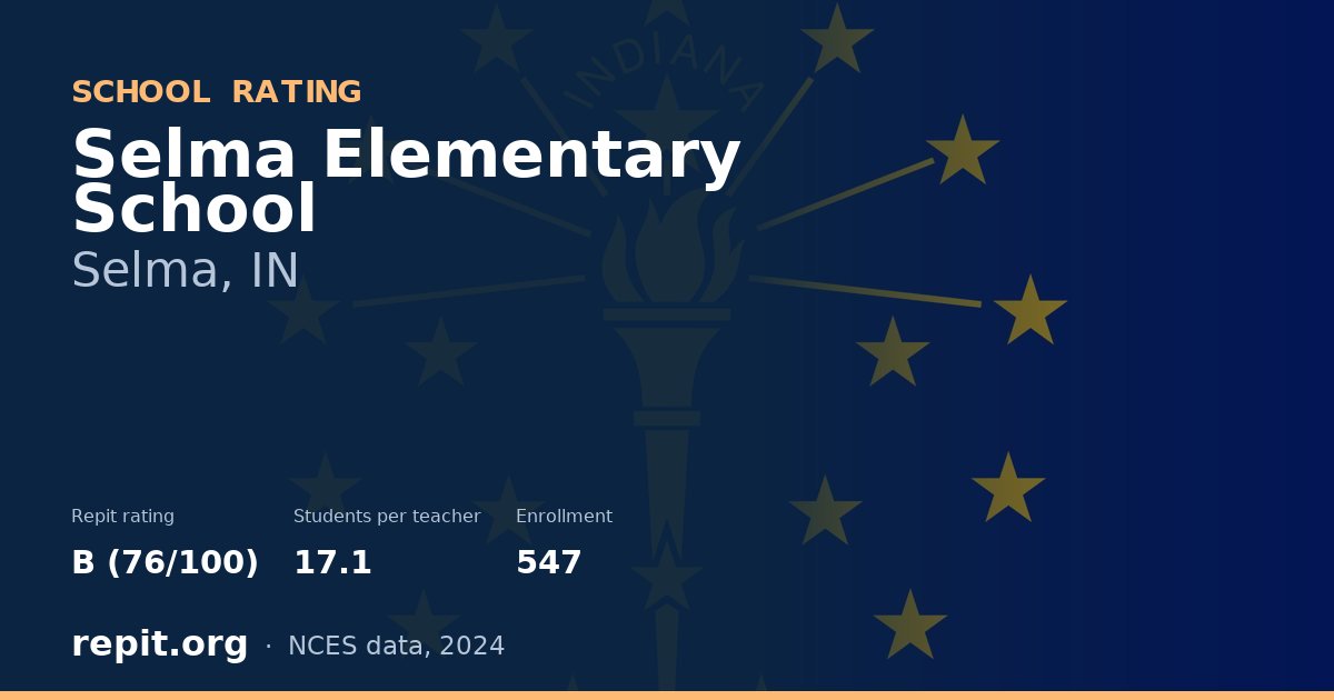 Selma Elementary School, Selma, IN — Repit school rating B (76/100)