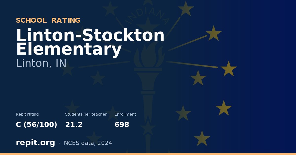 Linton-Stockton Elementary, Linton, IN — Repit school rating C (56/100)