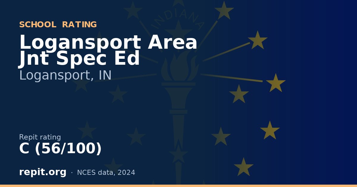 Logansport Area Jnt Spec Ed, Logansport, IN — Repit school rating C (56/100)