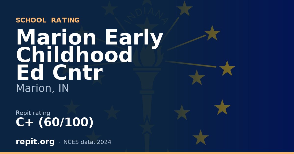 Marion Early Childhood Ed Cntr, Marion, IN — Repit school rating C+ (60/100)