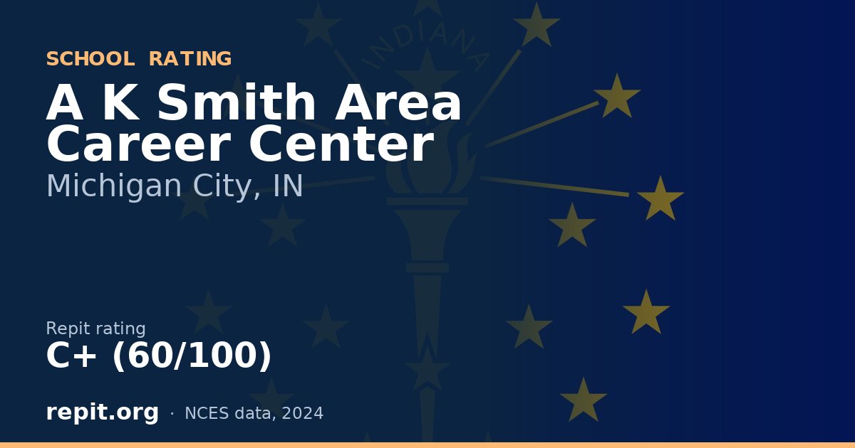 A K Smith Area Career Center, Michigan City, IN — Repit school rating C+ (60/100)
