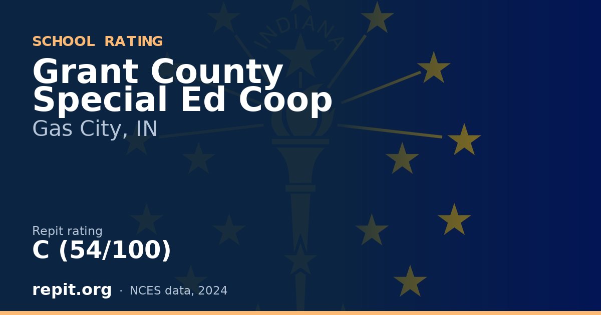 Grant County Special Ed Coop, Gas City, IN — Repit school rating C (54/100)