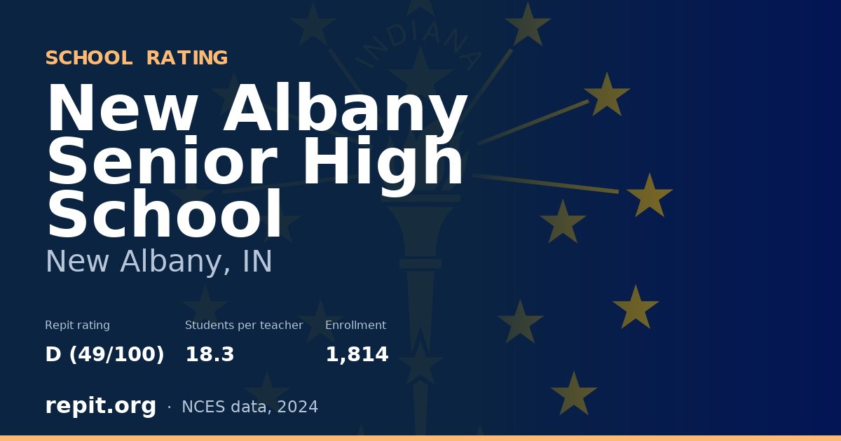 New Albany Senior High School, New Albany, IN — Repit school rating D (49/100)