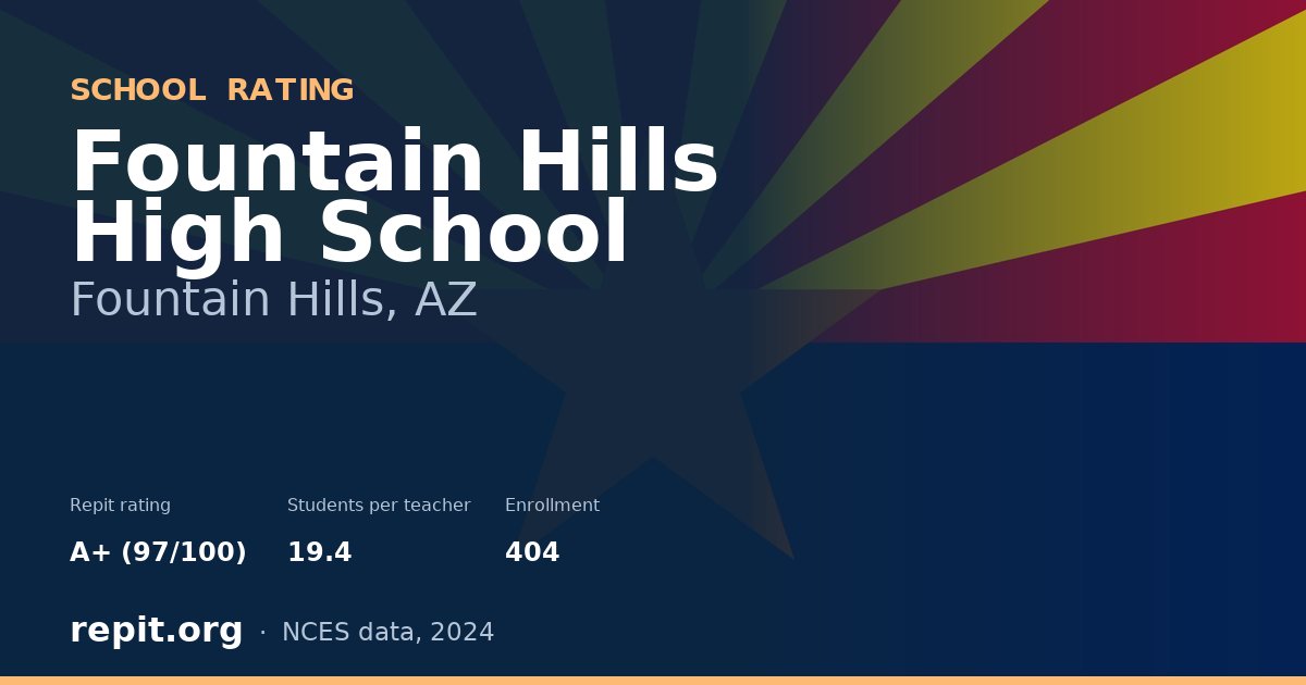 Fountain Hills High School, Fountain Hills, AZ — Repit school rating A+ (97/100)