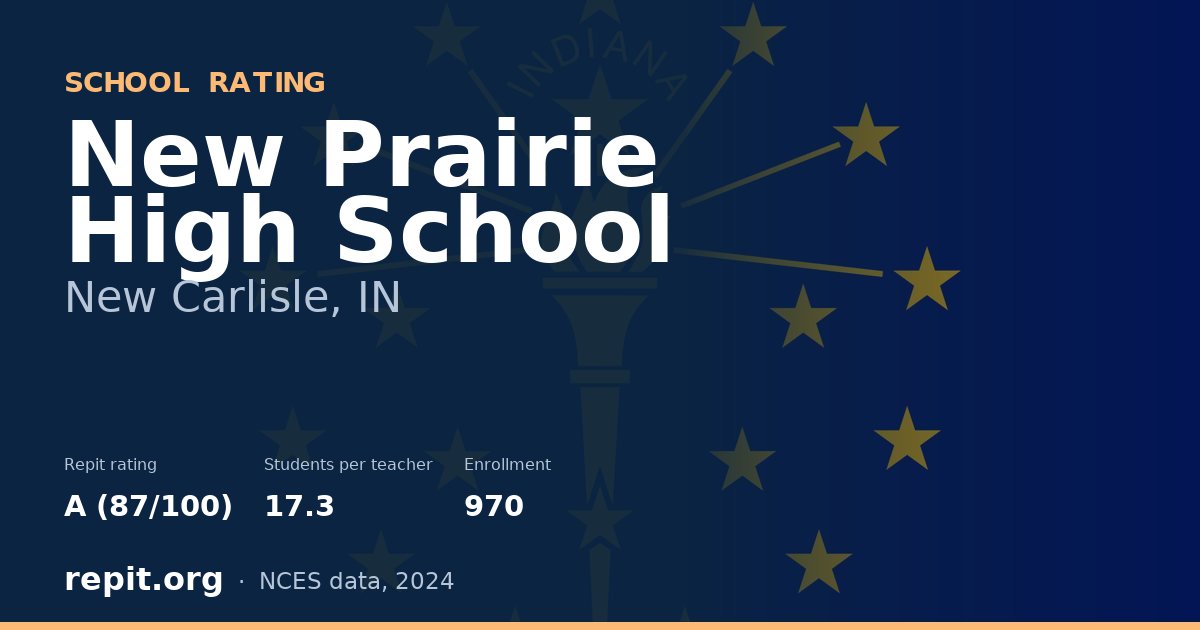 New Prairie High School, New Carlisle, IN — Repit school rating A (87/100)