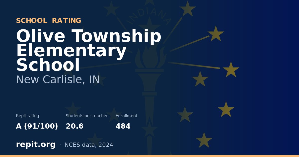 Olive Township Elementary School, New Carlisle, IN — Repit school rating A (91/100)
