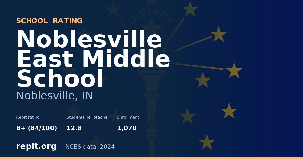 Noblesville East Middle School, Noblesville, IN — Repit school rating B+ (84/100)