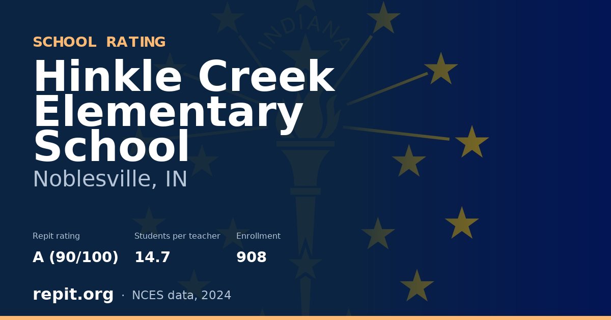 Hinkle Creek Elementary School, Noblesville, IN — Repit school rating A (90/100)