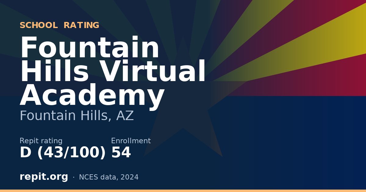 Fountain Hills Virtual Academy, Fountain Hills, AZ — Repit school rating D (43/100)