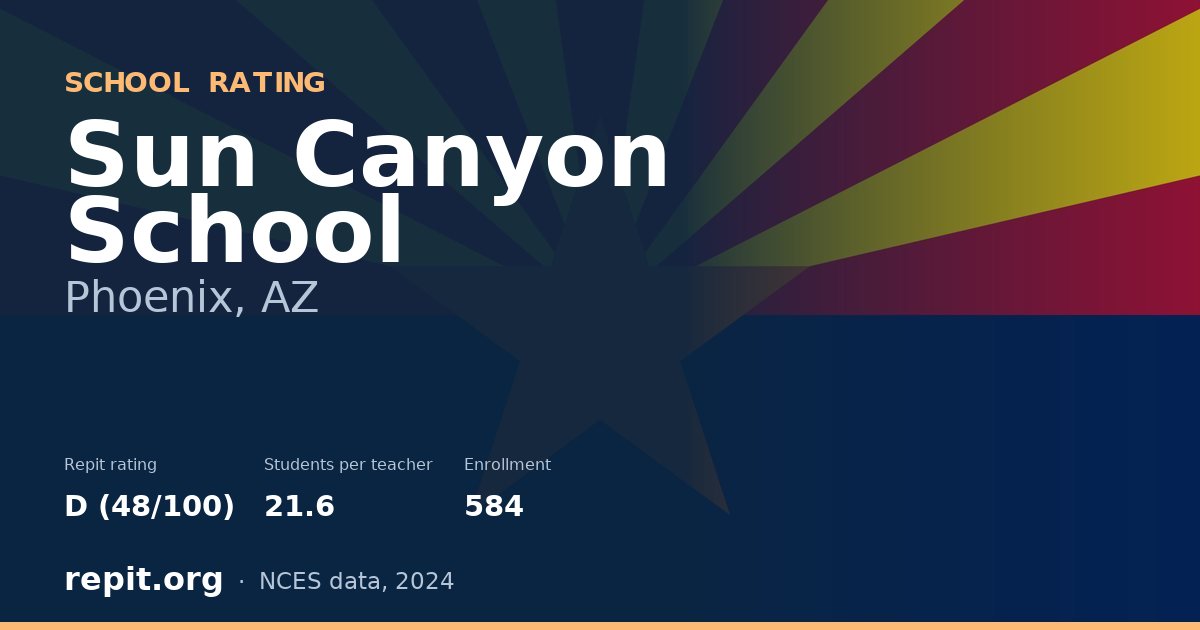 Sun Canyon School, Phoenix, AZ — Repit school rating D (48/100)