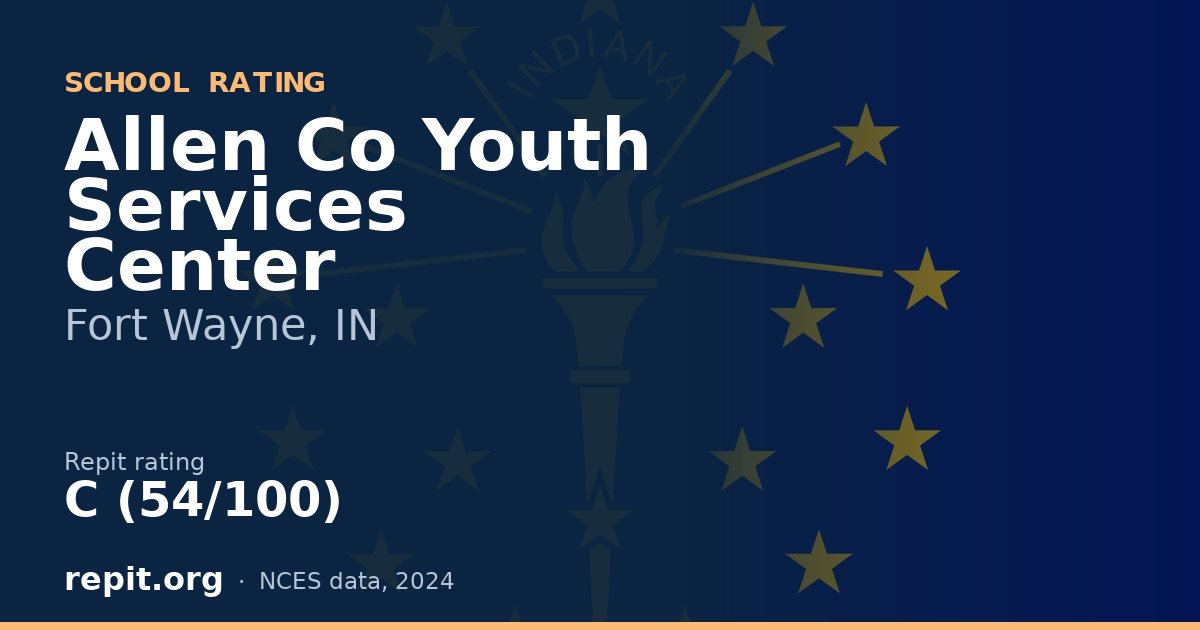 Allen Co Youth Services Center, Fort Wayne, IN — Repit school rating C (54/100)