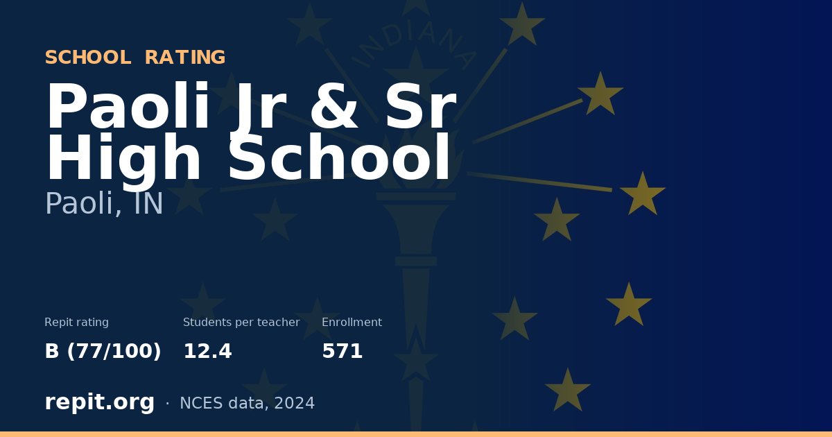 Paoli Jr & Sr High School, Paoli, IN — Repit school rating B (77/100)