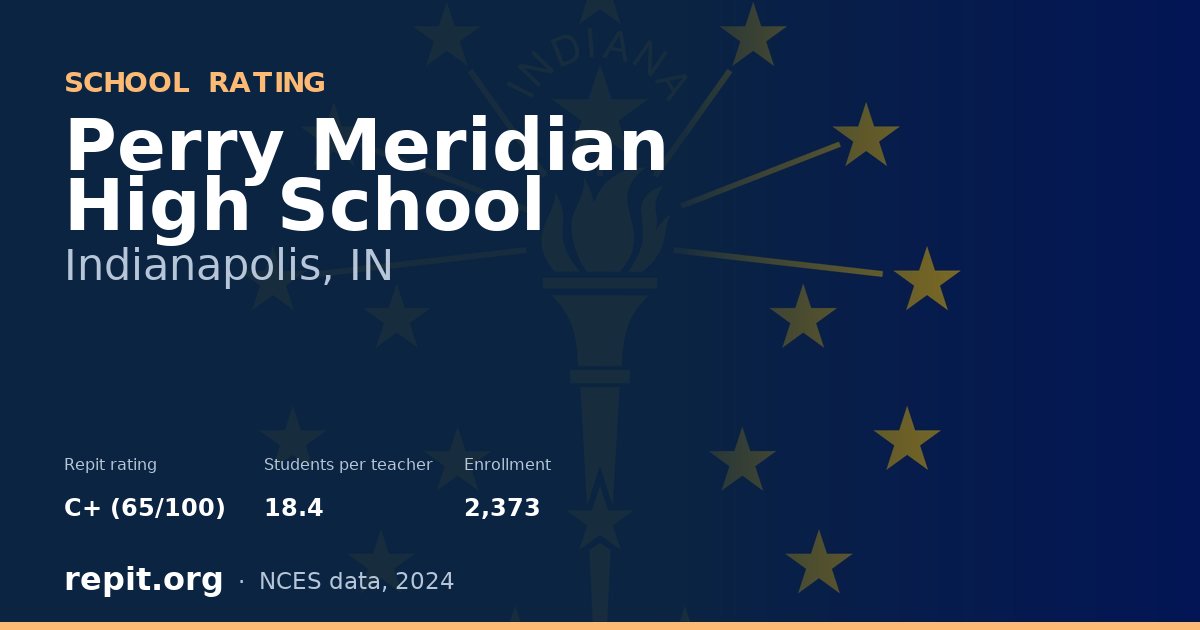 Perry Meridian High School, Indianapolis, IN — Repit school rating C+ (65/100)