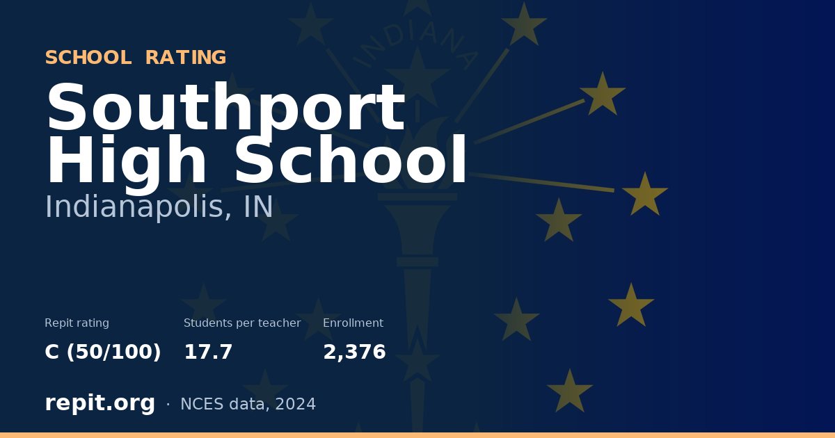 Southport High School, Indianapolis, IN — Repit school rating C (50/100)