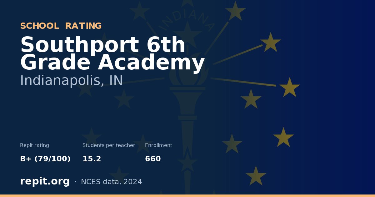 Southport 6th Grade Academy, Indianapolis, IN — Repit school rating B+ (79/100)