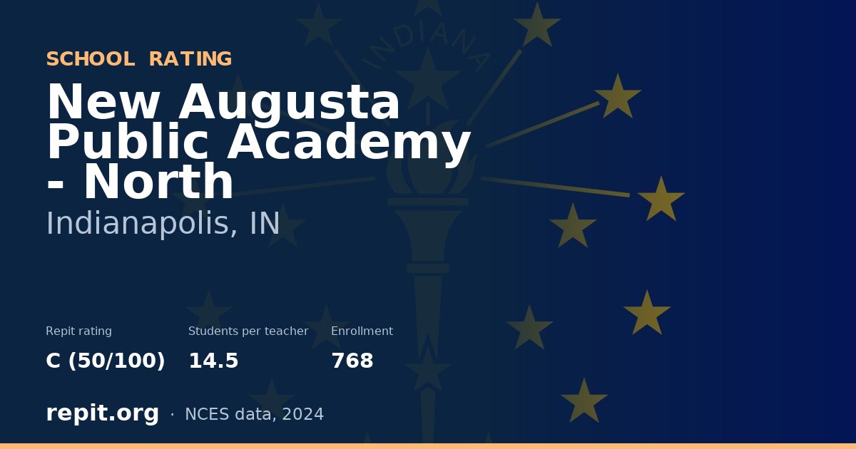 New Augusta Public Academy - North, Indianapolis, IN — Repit school rating C (50/100)