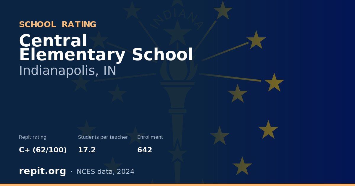 Central Elementary School, Indianapolis, IN — Repit school rating C+ (62/100)