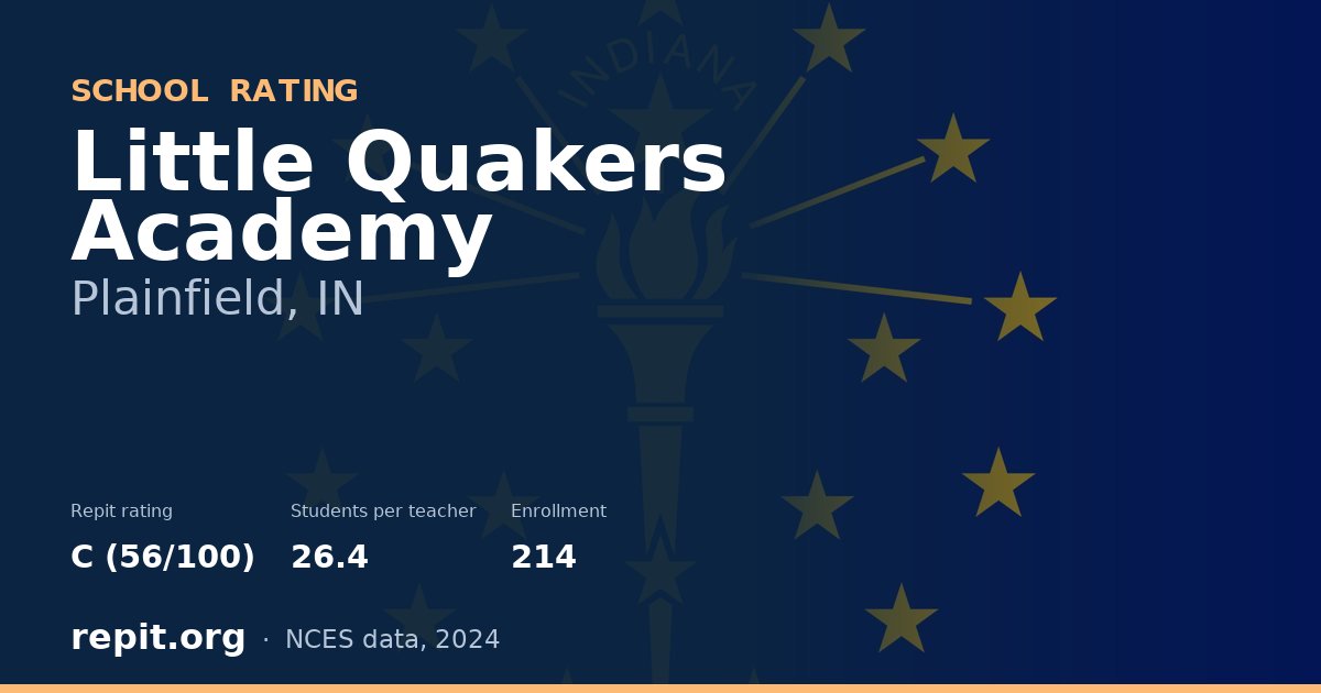 Little Quakers Academy, Plainfield, IN — Repit school rating C (56/100)