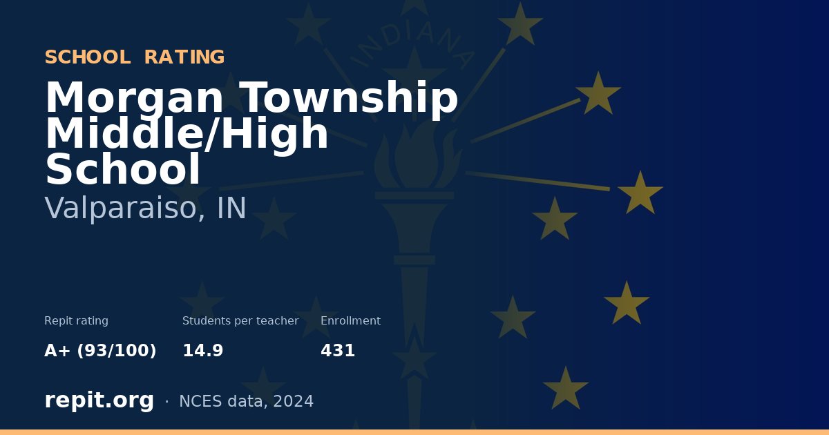 Morgan Township Middle/High School, Valparaiso, IN — Repit school rating A+ (93/100)