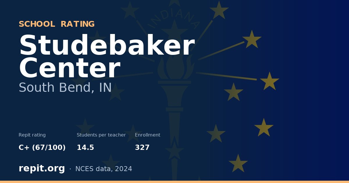 Studebaker Center, South Bend, IN — Repit school rating C+ (67/100)