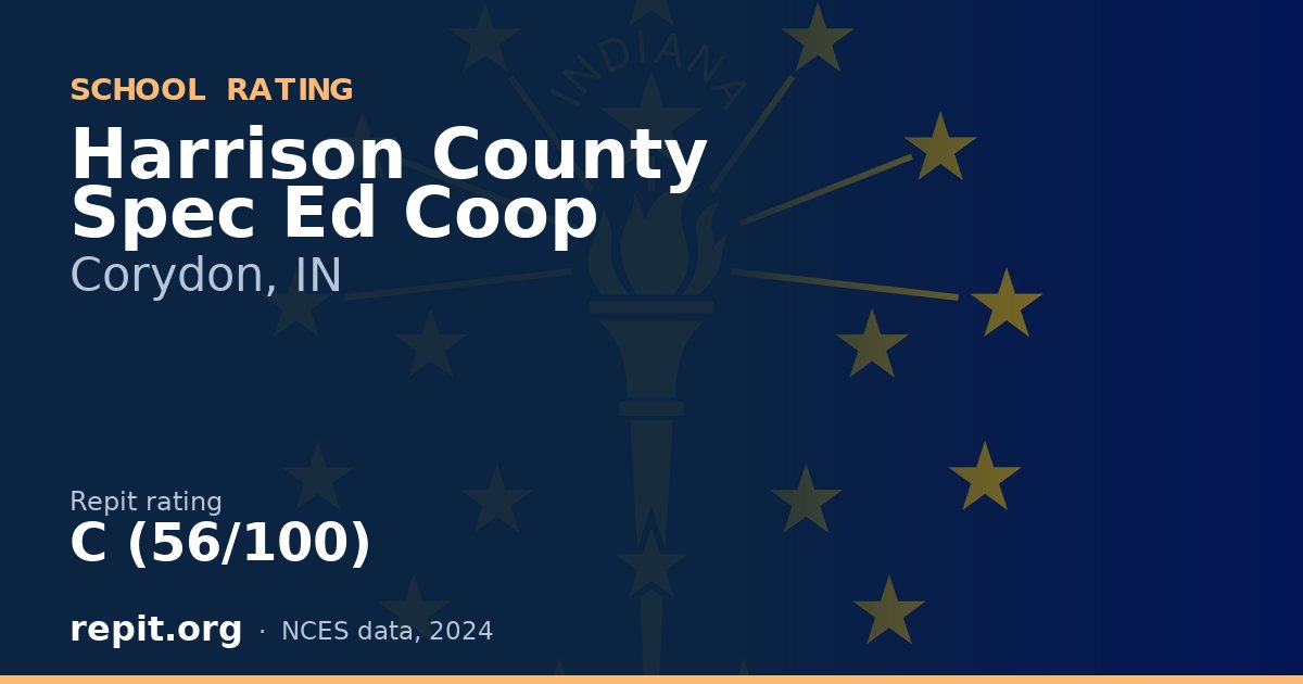 Harrison County Spec Ed Coop, Corydon, IN — Repit school rating C (56/100)