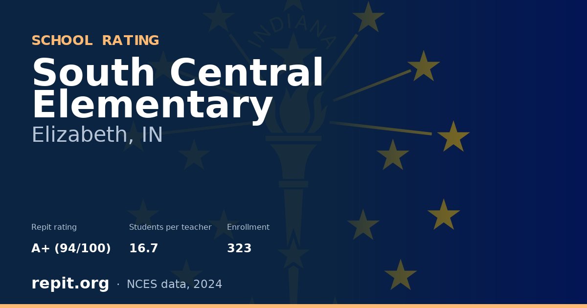 South Central Elementary, Elizabeth, IN — Repit school rating A+ (94/100)